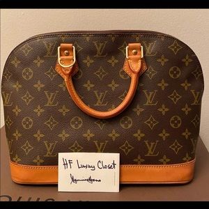 Certified authentic LV Louis Vuitton Alma medium satchel in excellent condition